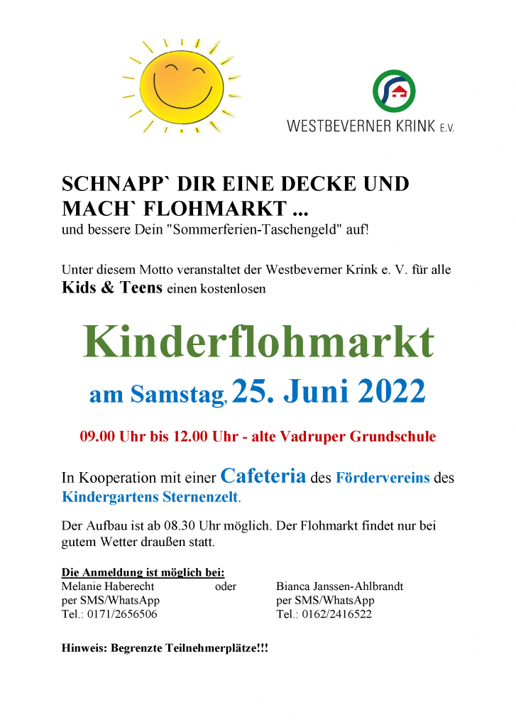 2022_Flohmarkt Westbeverner Kids Flyer