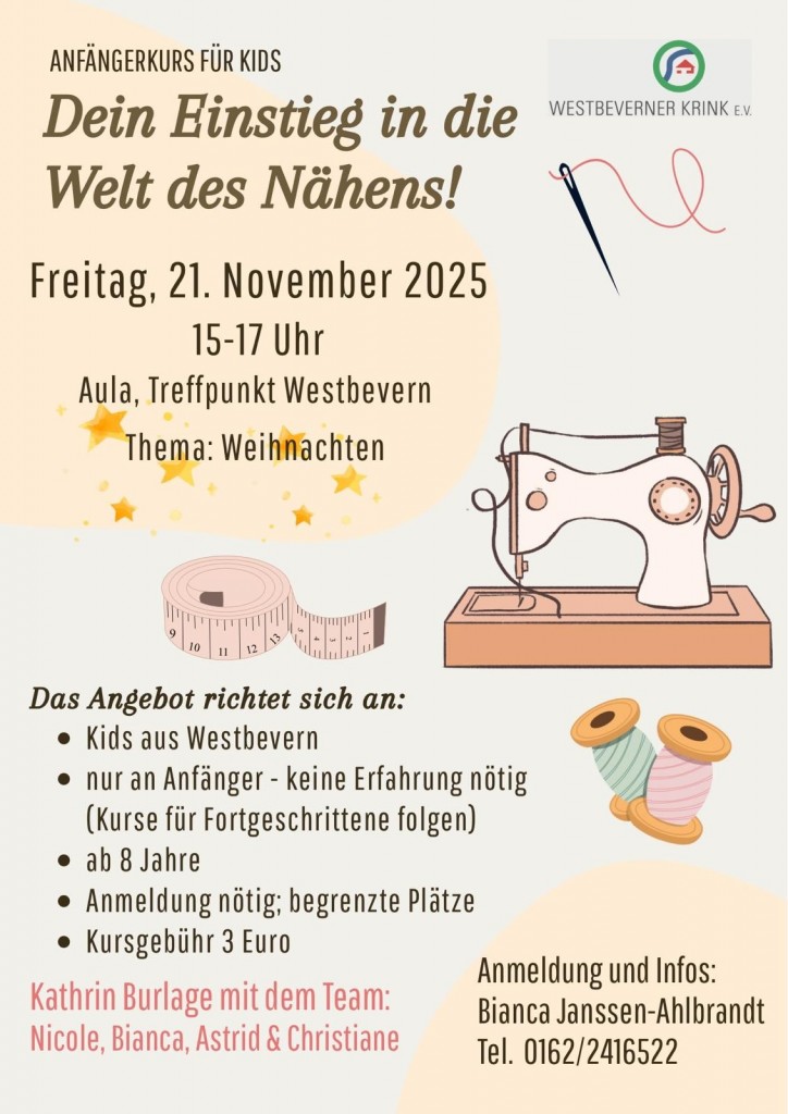 Flyer Nähkurs 2025